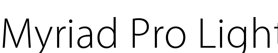 Myriad Pro Light Font Download Free